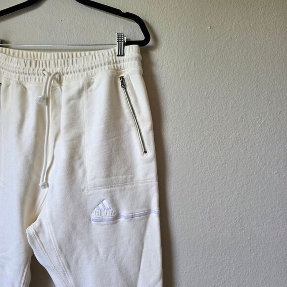 Adidas ZNE Heavy Track Pants In Creme Size Large - Picture 3 of 9